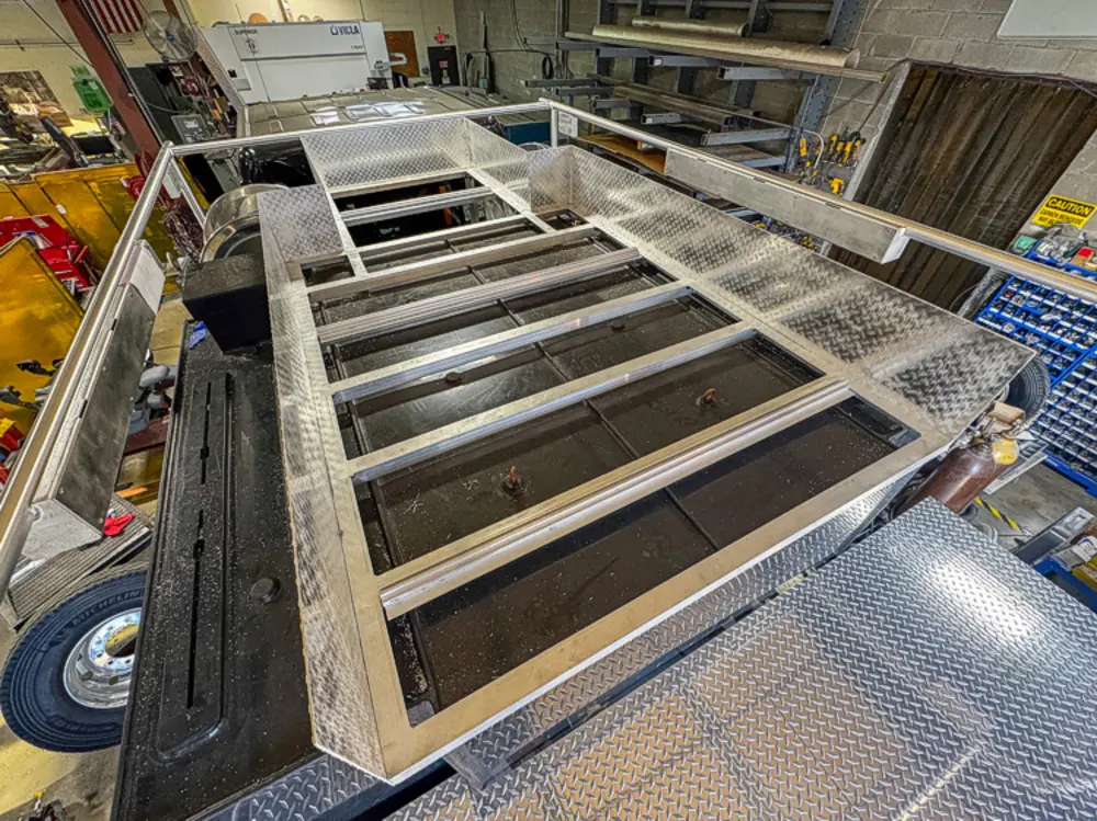 Pump and plumbing components during installation, photo 83 of 303.